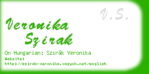 veronika szirak business card